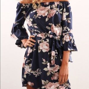 Floral Off the Shoulder Dress